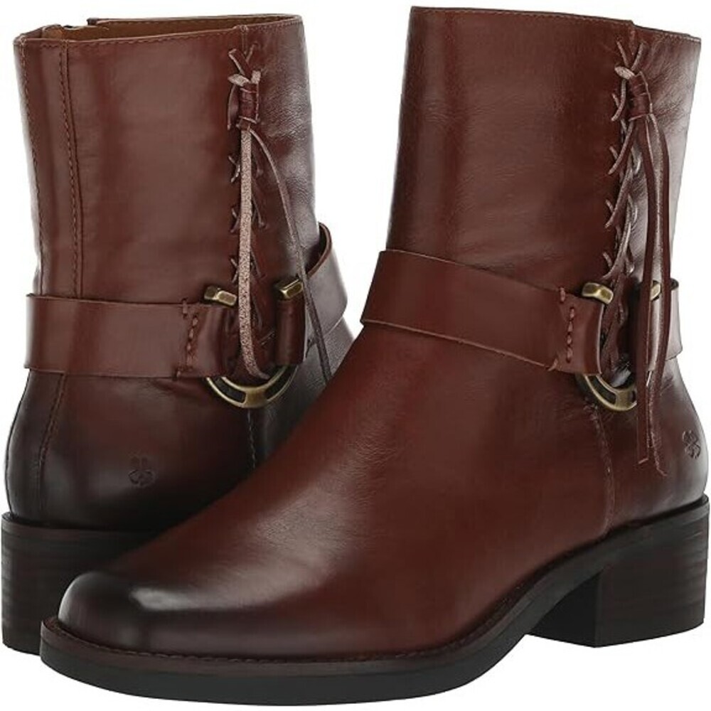 Lucky Brand Kamany Bootie Women's US 5.5 Roasted Leather Side Zip Boots LION799